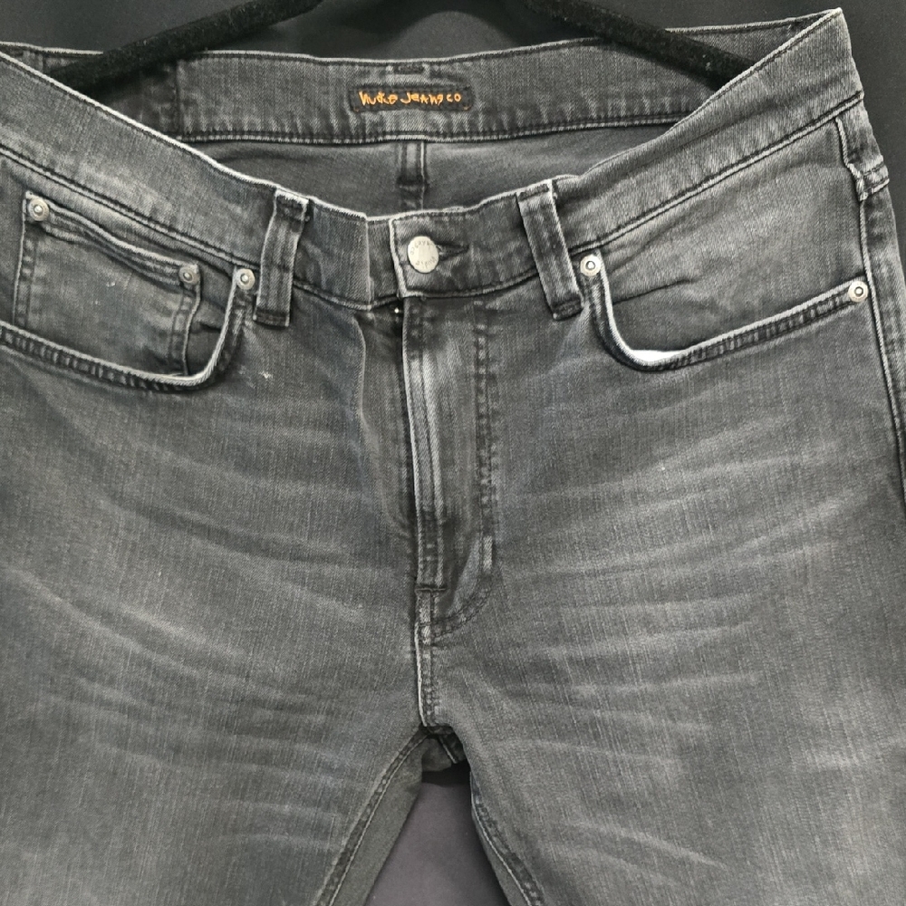 Nudie Jeans Dark Gray Slim Fit Denim